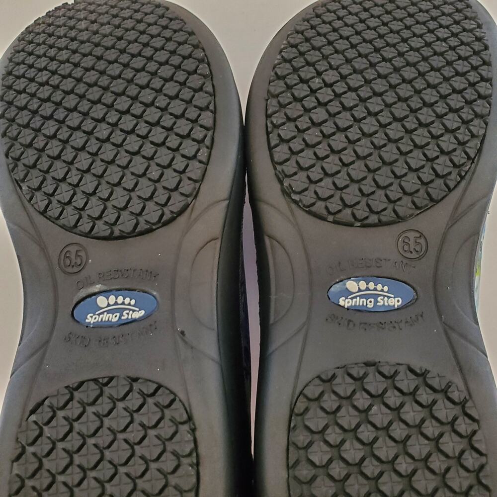 Spring Step Clogs Womens 6.5 Black Butterflies Comfort Skid Resistant - Picture 12 of 15
